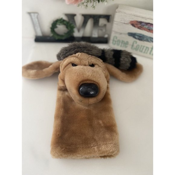 Vintage Dakin 1986 Hound Dog Hand Puppet Coonskin Hat Plush Preschool Teacher - Picture 13 of 16